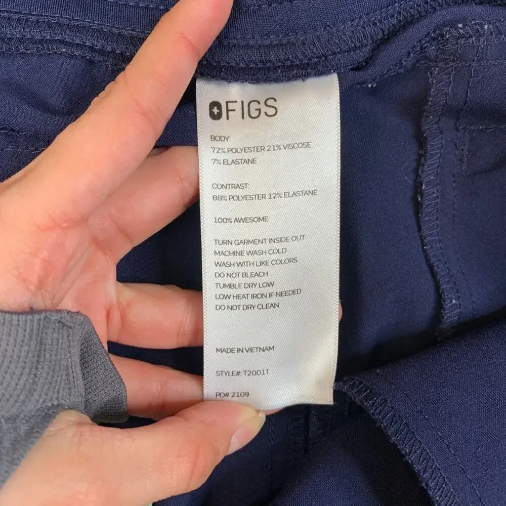 Figs Scrub Pants Mens XL Navy Axim Cargo Straight Drawstring Stretch Medical
